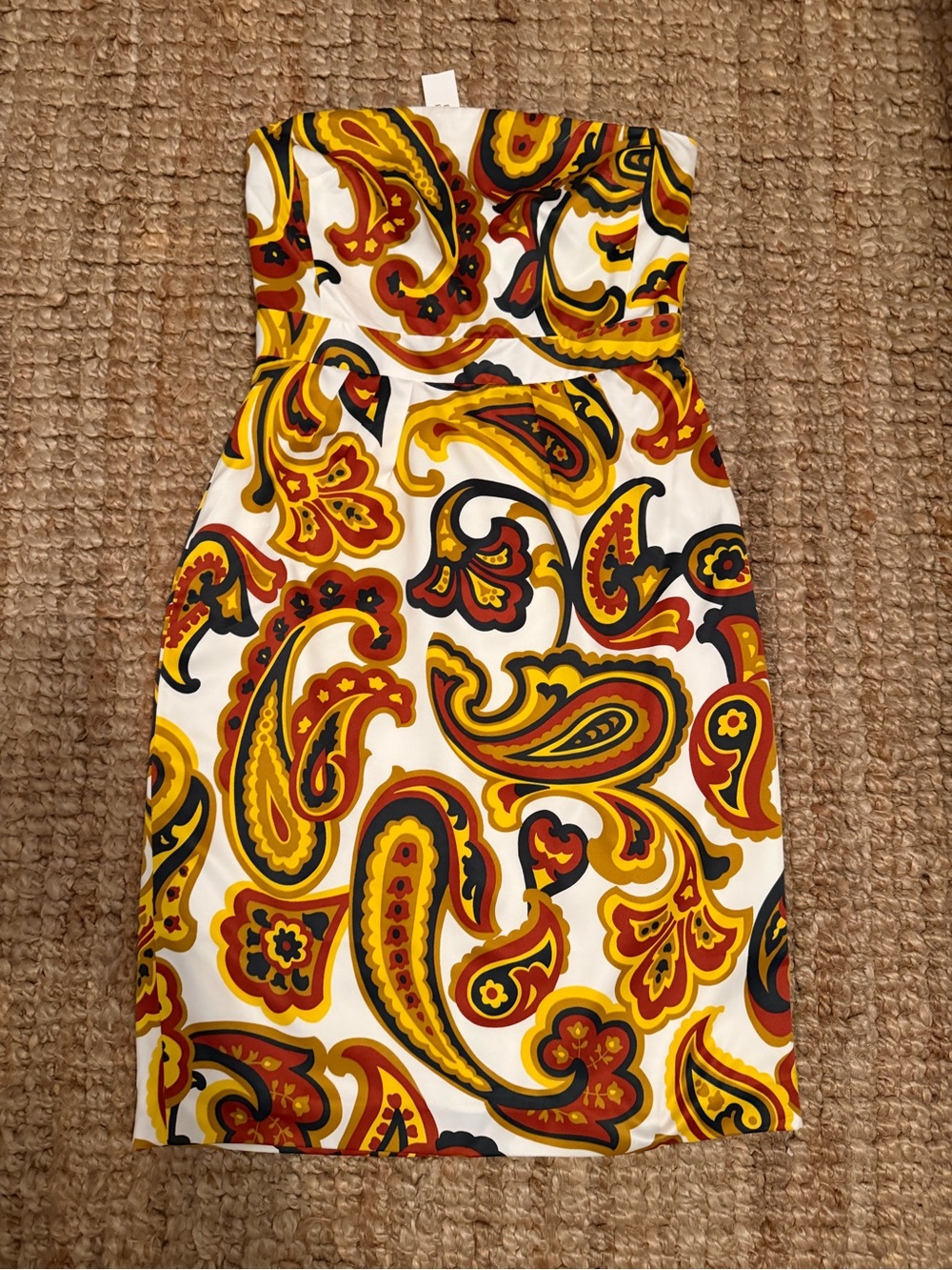 Banana Republic Strapless Paisley Print Dress – Size 6 – NWT